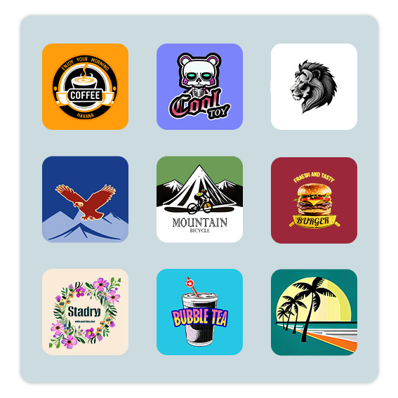 9 logos made with PhotoDirector